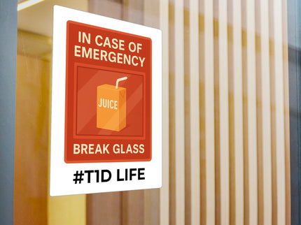 T1D Life Emergency Juice Vinyl Decal - Sticker