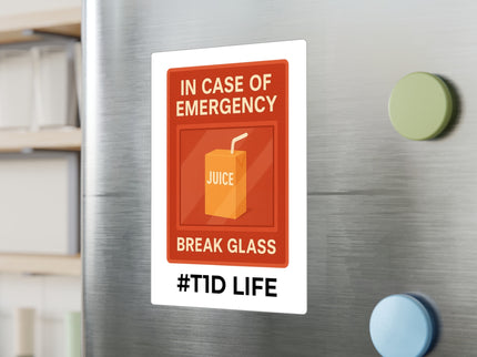 T1D Life Emergency Juice Vinyl Decal - Sticker