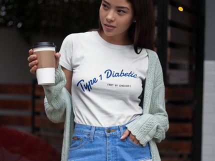 T-Shirt Type 1 Diabetic Awareness Not by Choice Unisex Heavy Cotton Tee