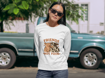 Friends Not Food Long Sleeve Tee - Unisex Ultra Cotton
