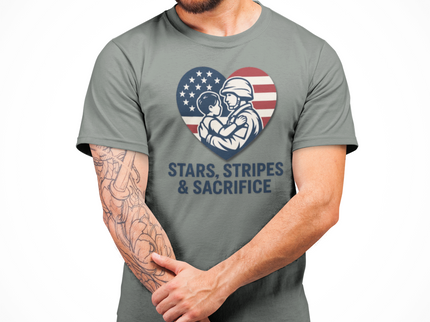 Military / Veteran Stars, Stripes & Sacrifice -  Unisex T-Shirt