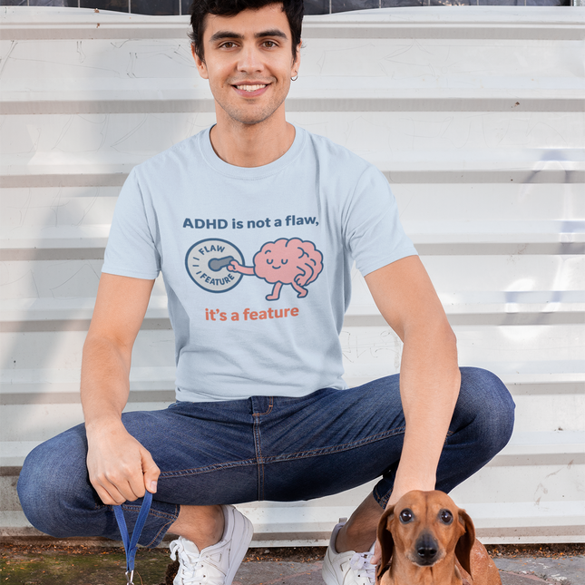 ADHD Awareness Unisex Heavy Cotton Tee - It's Not a Flaw, It's a Feature