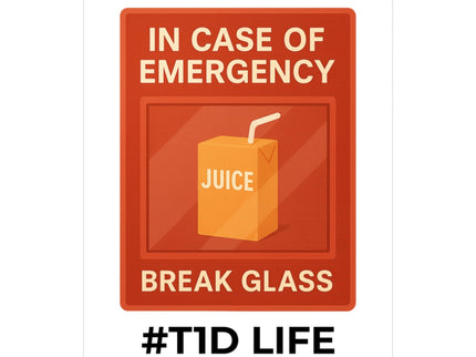T1D Life Emergency Juice Vinyl Decal - Sticker