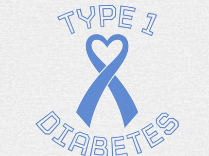 Type 1 Diabetes Awareness T‑Shirt – Blue Ribbon Heart Tee