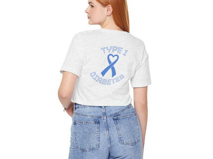 Type 1 Diabetes Awareness T‑Shirt – Blue Ribbon Heart Tee
