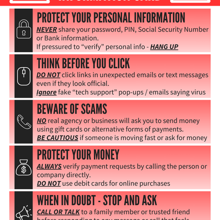 Senior Safety Information Card - Vinyl Wall Sticker (Self-Adhesive, Removable)