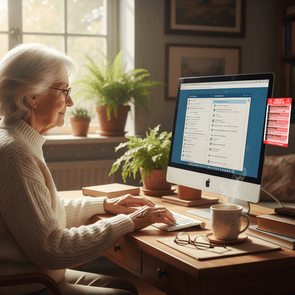 Senior Safety Information Card - Vinyl Wall Sticker (Self-Adhesive, Removable)